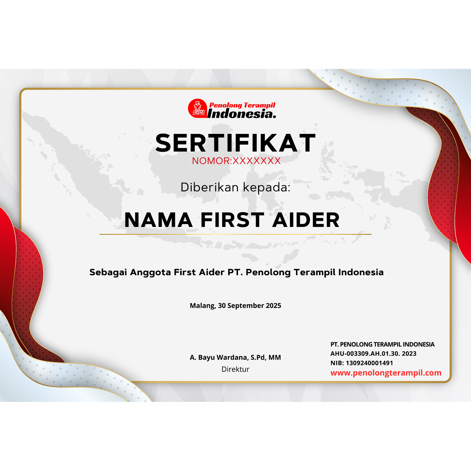 Sertifikat Pertolongan Pertama