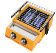Spray-Painted Two-Head Glass Blue Diamond Roaster 300*400*180mm