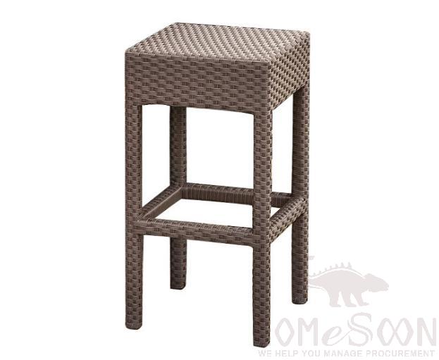 Outdoor Rattan Bar Chair, Metal Frame+ PE Rattan, 45*45*95cm product image
