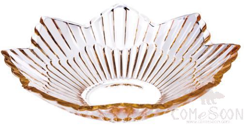 Blinkmax Amber 306mm Eight Star Fruit Bowl