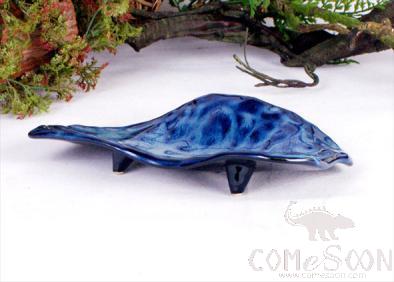 Blue Glaze 9" Shaped Stoneware Plate