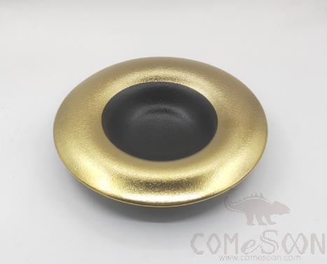 Electroplated Gold 9.5" Reverse Rim Straw Hat Plate