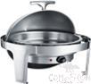 350mm Pan Round Stainless Steel Lidded Dining Chafing Dish (Partially Visible), 6L, 477*468*448mm