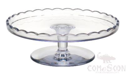 PC 10" Transparent High Foot Dining Cover Base
