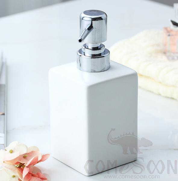 Bath Dispenser, Ceramic, 6.5*6.5*16 cm