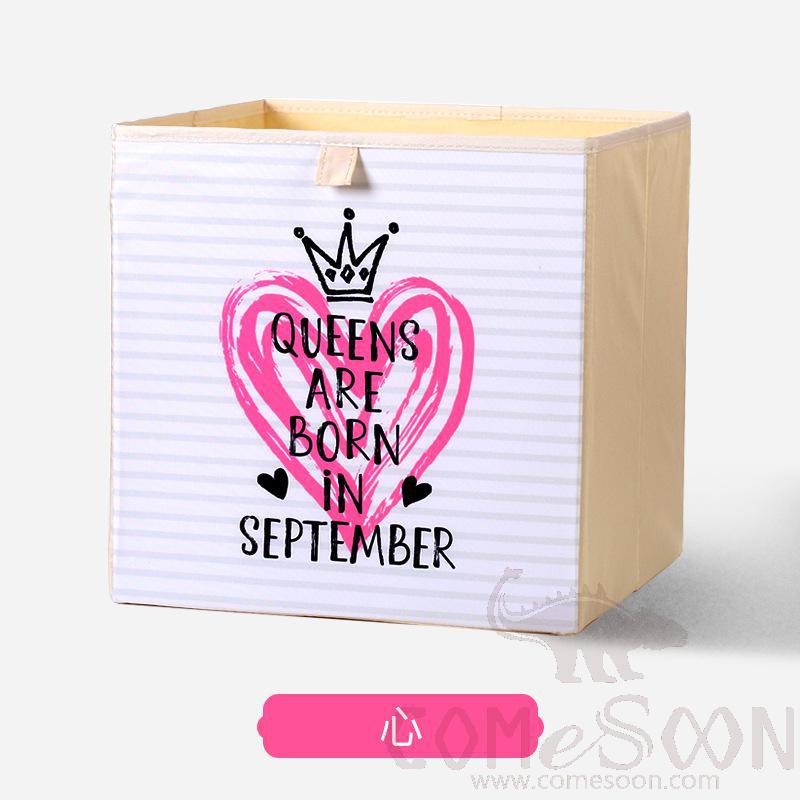 Linen Storage Basket-33*33*33cm, Waterproof Coating Canvas Linen+ Mdf Insert