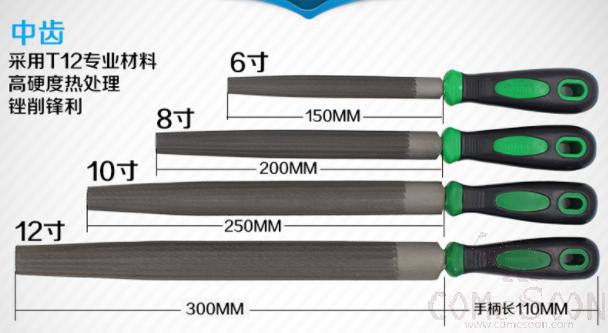 12 Semicircular File, High Carbon Steel+ Plastic Handle