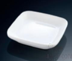 Customized  Branding Logo Square Plate 4.5" (Moq=60k)
