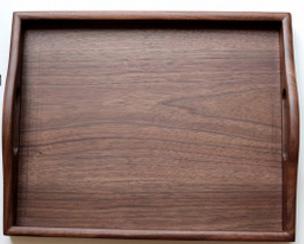 Walnut Wooden Rectangular Service Tray, L31.5*W25.5*H5.5cm