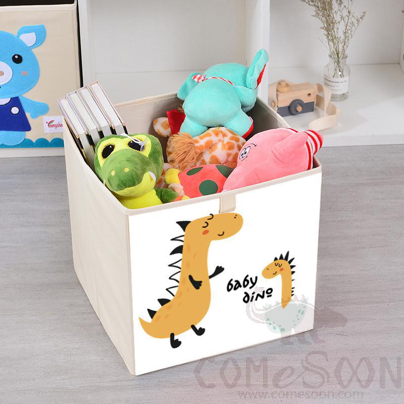 Linen Storage Basket-33*33*33cm, Waterproof Coating Canvas Linen+ Mdf Insert