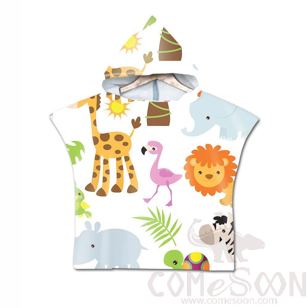 Kid's Cape Beach Towel, Microfiber, 60*80cm
