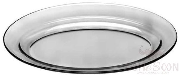 13 inch Tempered Glass Oval Fish Plate
