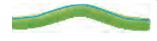 Curved pipe for cold water supply, Pn 1. 6 mpa-Green DN 25