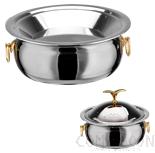 Tri-Ply Steel Stock Soup Pot, 201/430 Ss+ Aluminum+ 304 Ss, Φ295×h130mm