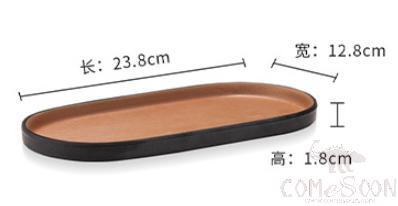 Clay Brown Series Brown Series 9.4 inch Straight Edge Oval Plate