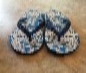 Beach Flip Flops (Size 11.5) with Silk Screen