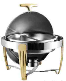 720 Series-Round Chafng Dish W/golden Feet