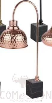 Small Square Rose Gold Marble Tabletop Heat Lamp, 270*645mm, 250w