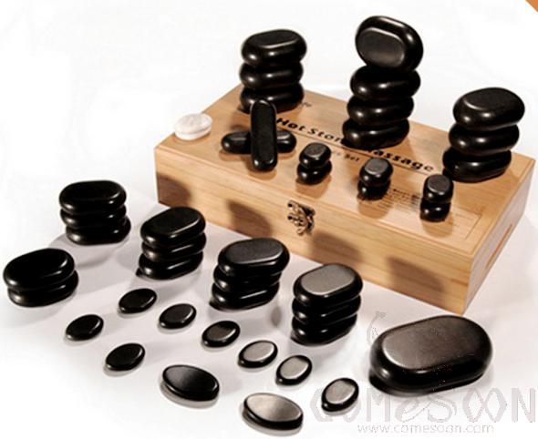 Spa Essential Oil Massage Basaltic Stone - 45 Piece / Set