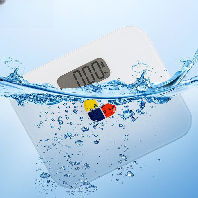 Hotel Bathroom Fully Waterproof Self-Powered Scale, L32.4*W28.4*H2.5 cm