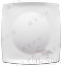 16″ Square Plate (Moq 50 Pieces), White, Mf, 406.4*406.4*63.2mm