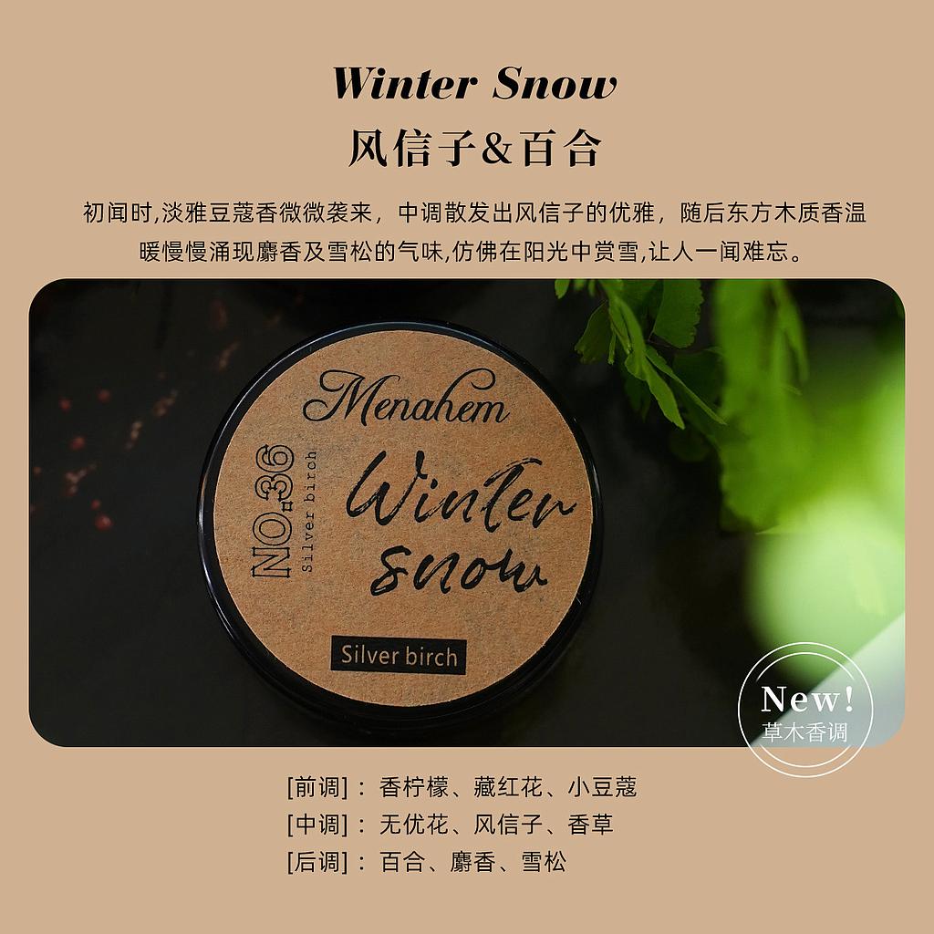Mini Scented Candle with Glass Jar , Φ4.4*3.2cm, Winter Snow