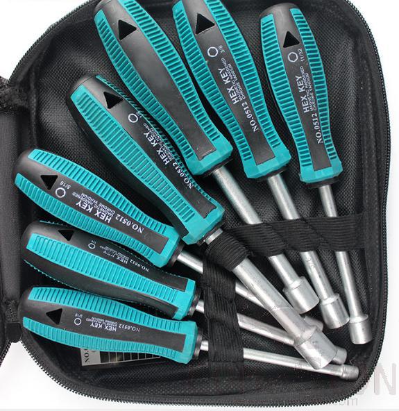 Hexagon Socket Screwdriver Set - inch System - 7pcs