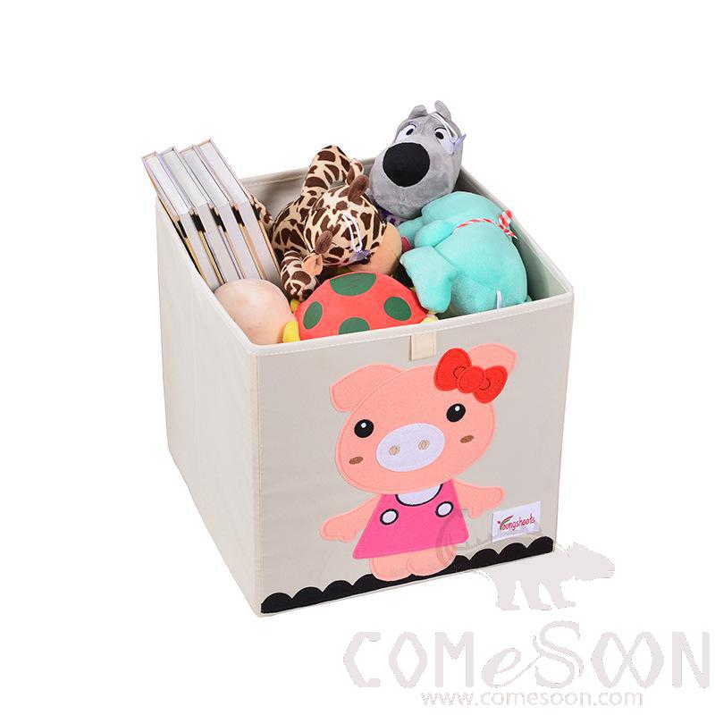 Linen Storage Basket-33*33*33cm, Waterproof Coating Canvas Linen+ Mdf Insert