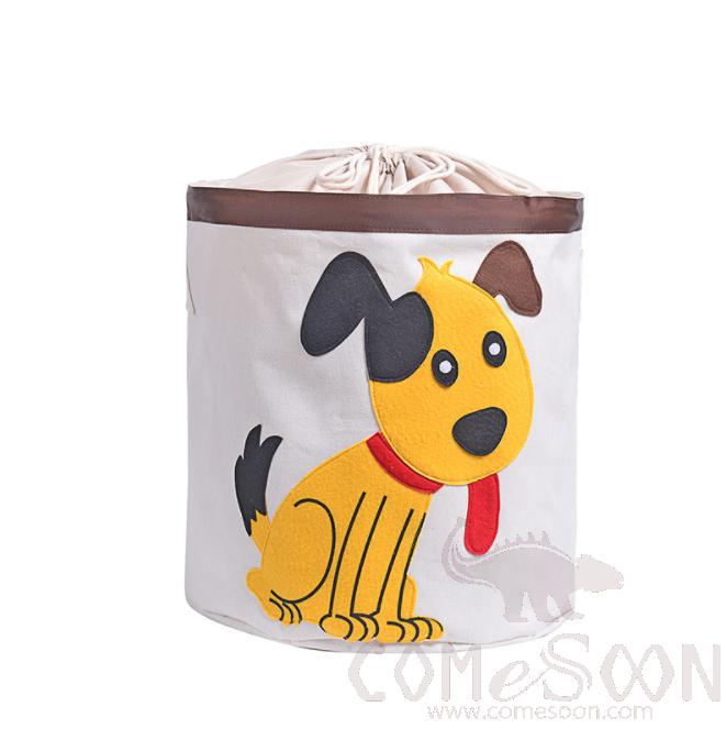 Linen Storage Basket-33*33*33cm, Waterproof Coating Canvas Linen+ Mdf Insert