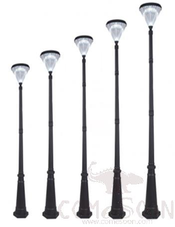 3w Tri-Color Stone Pattern H1550 Solar Medium Round Single-Head Garden Lights, Ø24.5*H155 cm