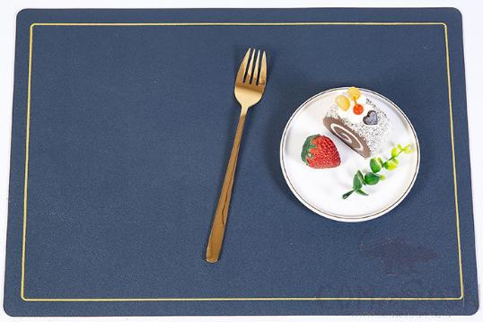 Two-Color Round Corner Table Runner, Pu, L43*W30cm