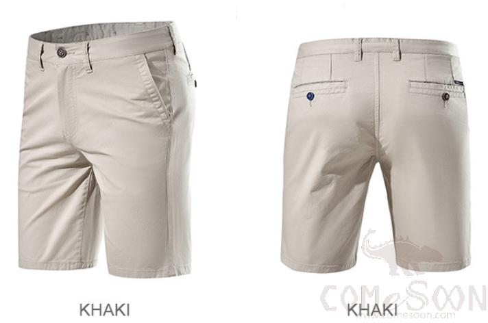 Shorts, Cotton Spansex, Khaki, 210gsm