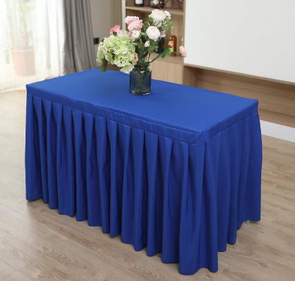 Table Skirting(150*45+ 75cm)-Royalblue