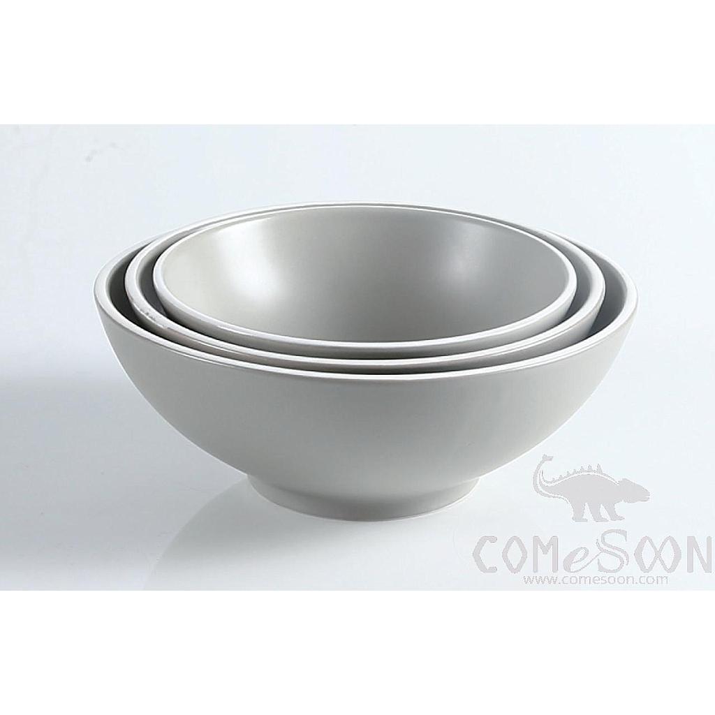 White Grey Series 9.5" Slanted Deep Bowl
