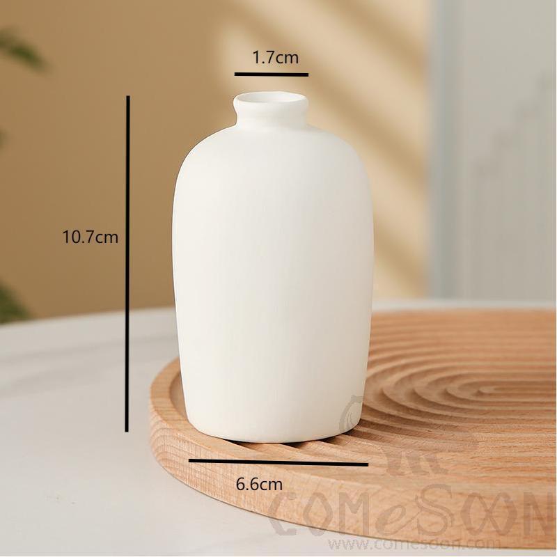 Vase, Ceramics, White, Φ6.6*H10.7cm