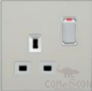 Single socket switch gray