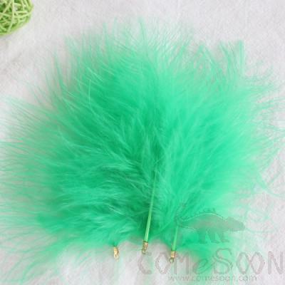 Full Velvet Turkey Feathers with Clip Fasteners, Ø10-12 cm