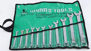 Ring  and Open Ended Spanner Set 11pcs, Chrome Vanadium Steel