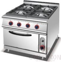 Gas 4-Burner Range with Gas Oven, Dimension:l800*W900*H920mm, Oven Dimension:560*700*270mm