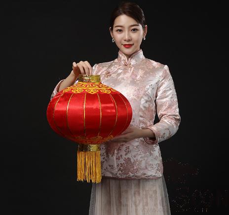Iron Mouth Lantern, Satin Material Iron Bone, 40cm