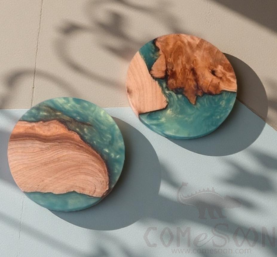 Coaster, Φ10cm, Green