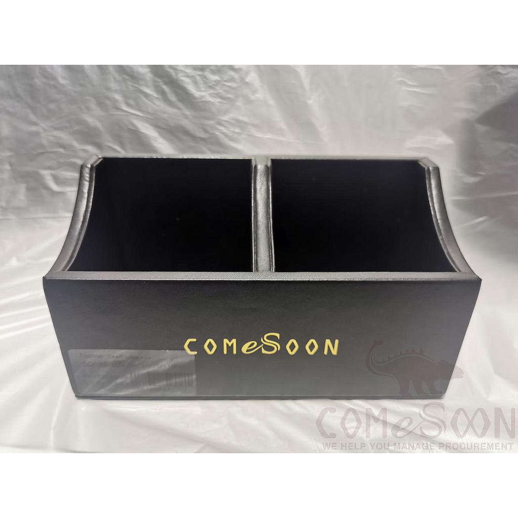 Tea/coffee Box, Black Pu Leather, 160*65*70/110mm