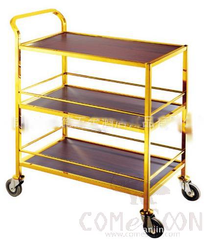 Dining Cart, Ss201, Titanium Plating, L85*W45*H90cm