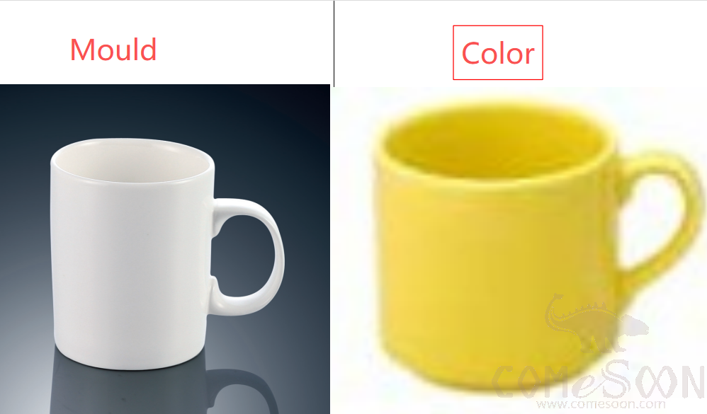 Customized 300ML Mug W/logo&body Color(yellow)
