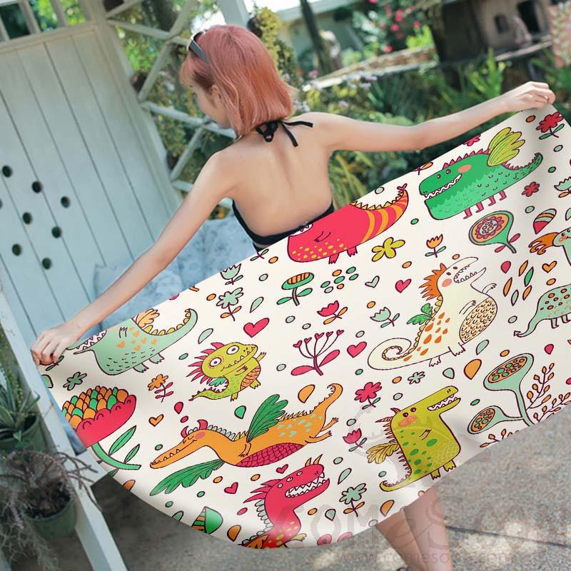 Cartoon Beach Towel, Microfiber, 150*70cm