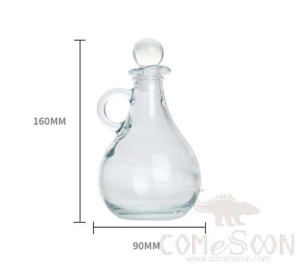 350ML Glass Bottle W/ Glass Bead