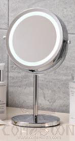 Vogue Illuminated Metal Double Sided Mirro- Iron, D20cm
