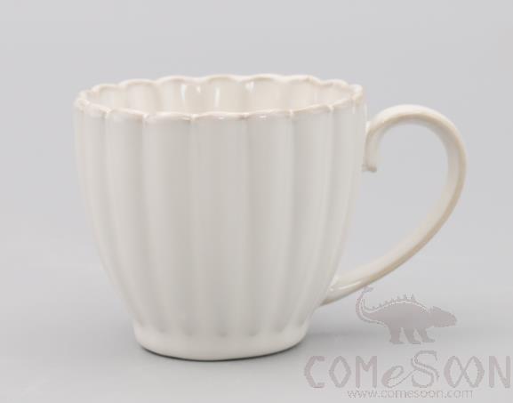 Chrysanthemum Mug, White, 4", 120ML
