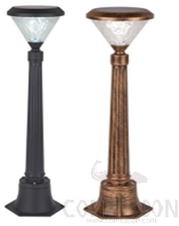 2w Tricolor Stripe H950 Solar Small Round Single-Head Garden Lights, Ø20*H95 cm
