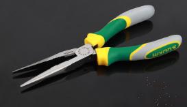 Long Nose Pliers 8", Cr-v Alloy Steel+ PP & Tpr Handle